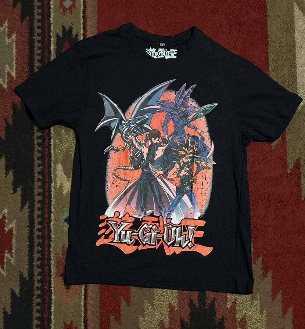 Yu-Gi-Oh! Duo Graphic T-Shirt Size M Black Anime Tee